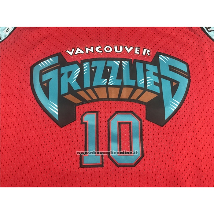 Maglia Memphis Grizzlies Mike Bibby #10 Mitchell & Ness 1998-99 Rosso